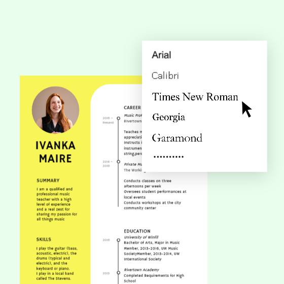 Best Fonts for Resumes Fonts & Sizes & Templates to Stand Out from