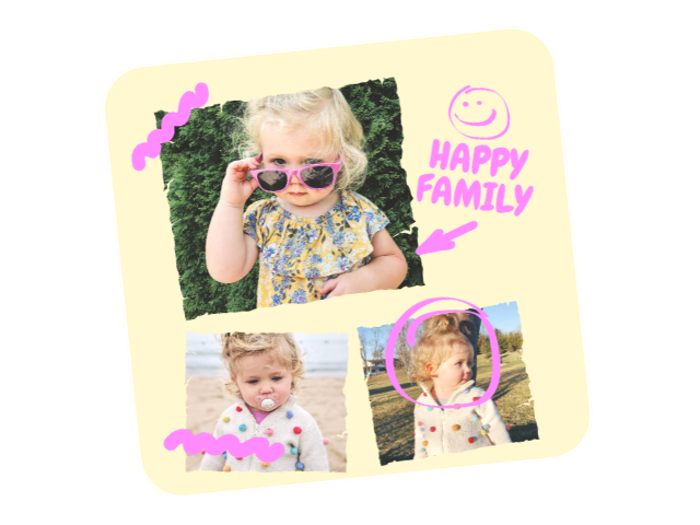 Fotor collage maker banner left family photo collage