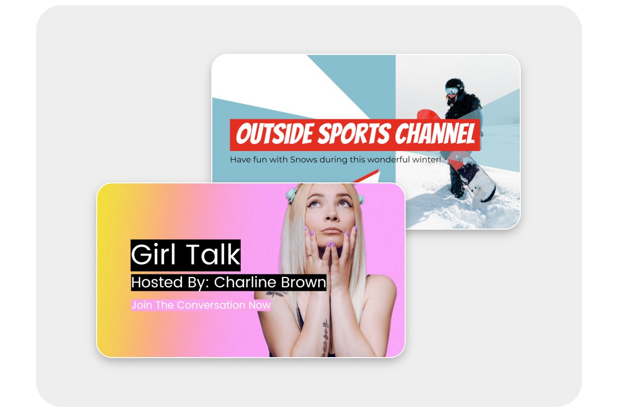 Fotor cool youtube banner templates