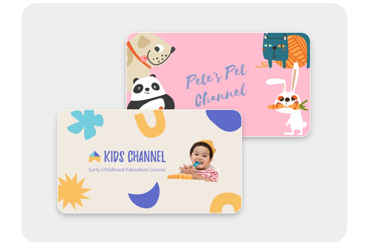 Fotor cute youtube banner templates