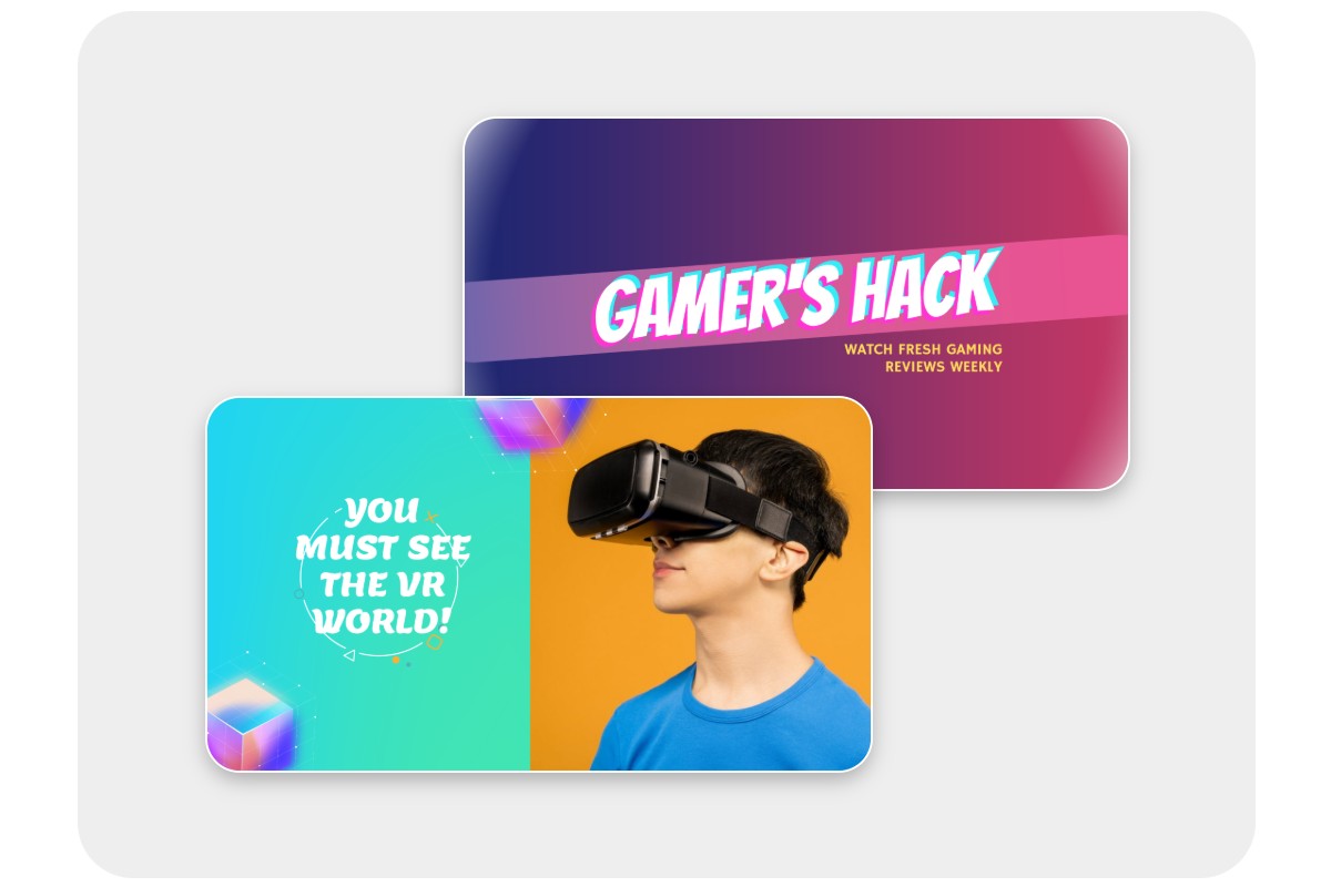 Fotor gaming youtube banner templates