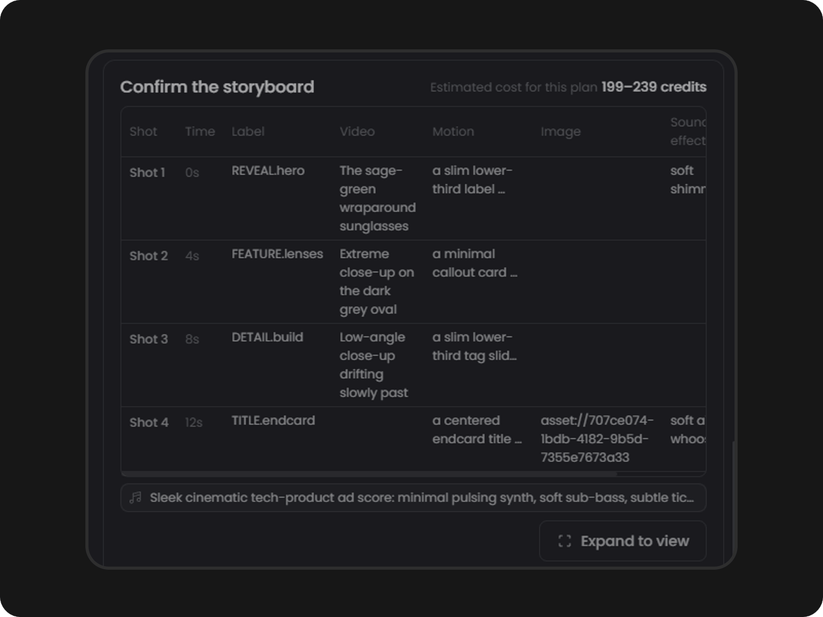 Fotor generates a script to plan the structure of your ai product video