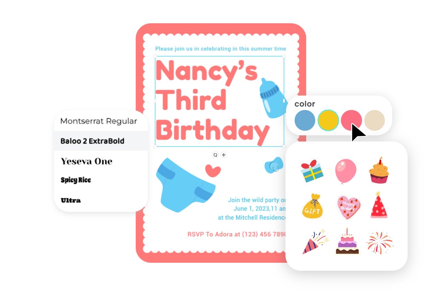 Fotor invitation templates easy customization