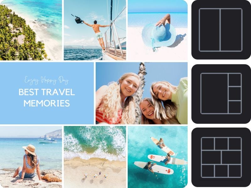 Fotor online tool fuer collage bietet zahlreiche layouts und raster