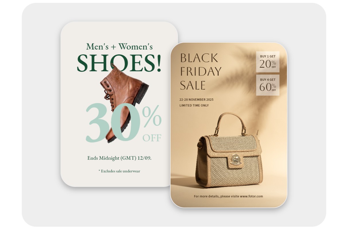 Fotor sales poster templates