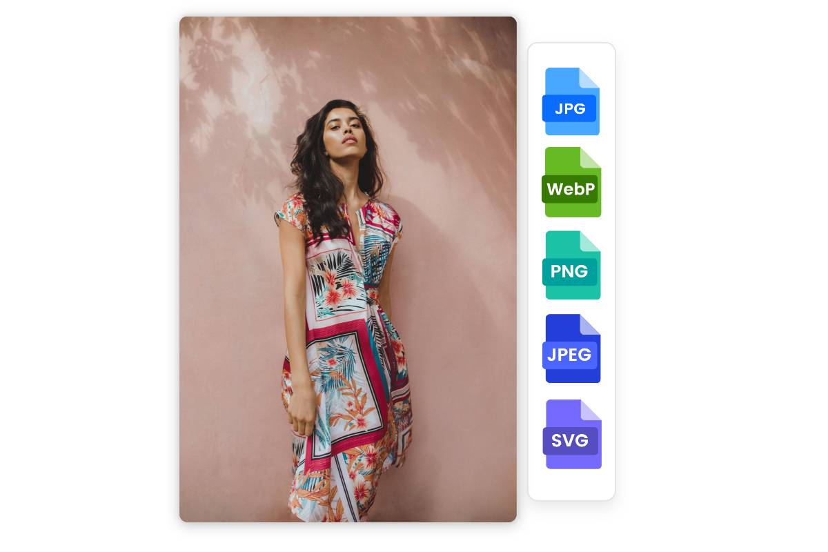 Fotor unterstützt verschiedene Dateiformate für das hochgeladene weibliche Porträtfoto