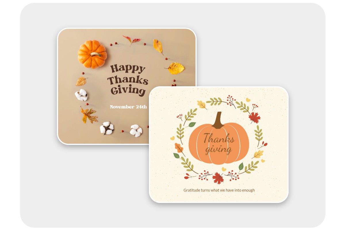 Fotor thanksgiving facebook post templates