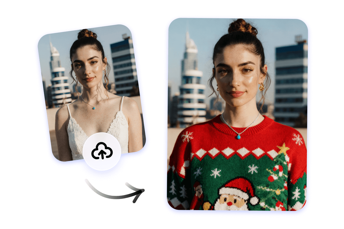 Fotor ugly christmas sweater filter online for free