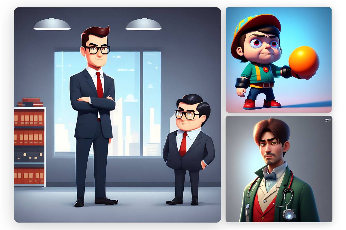 https://imgv3.fotor.com/images/side/four-cartoon-characters-generated-by-cartoon-character-maker-in-Fotor.jpg