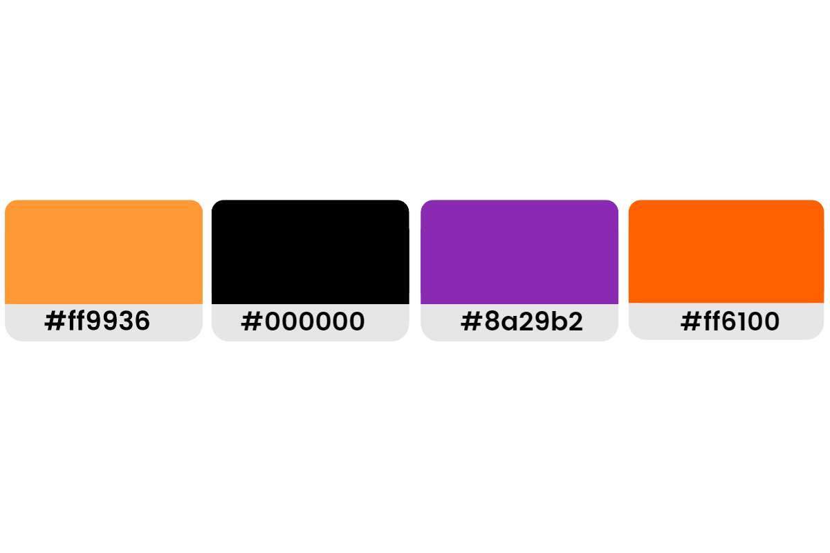 Four halloween color blocks