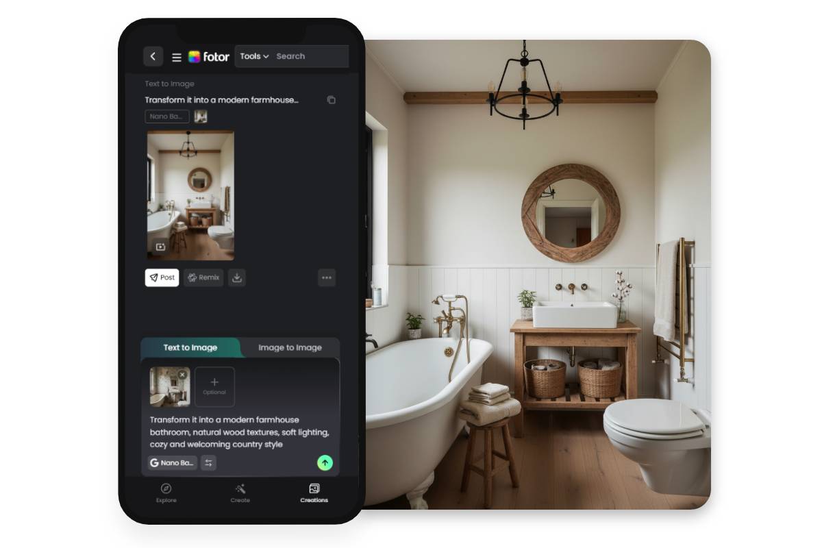 Free bathroom layout planner app to design your bathroom on the phone