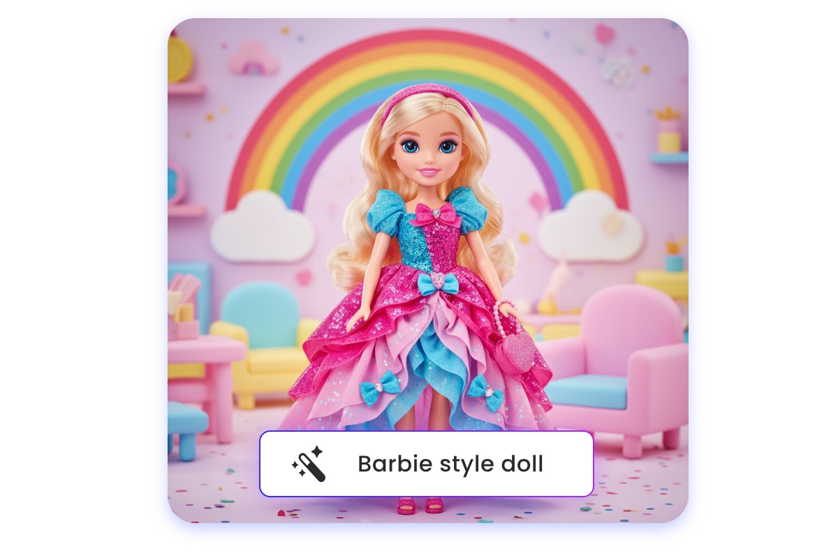 Generate a Barbie doll from text
