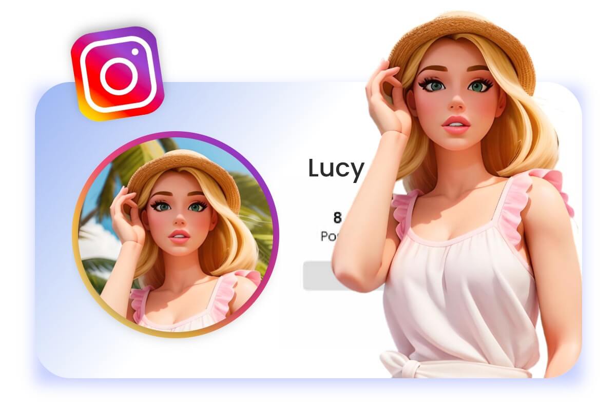 Generate a barbie profile picture and use it for social media