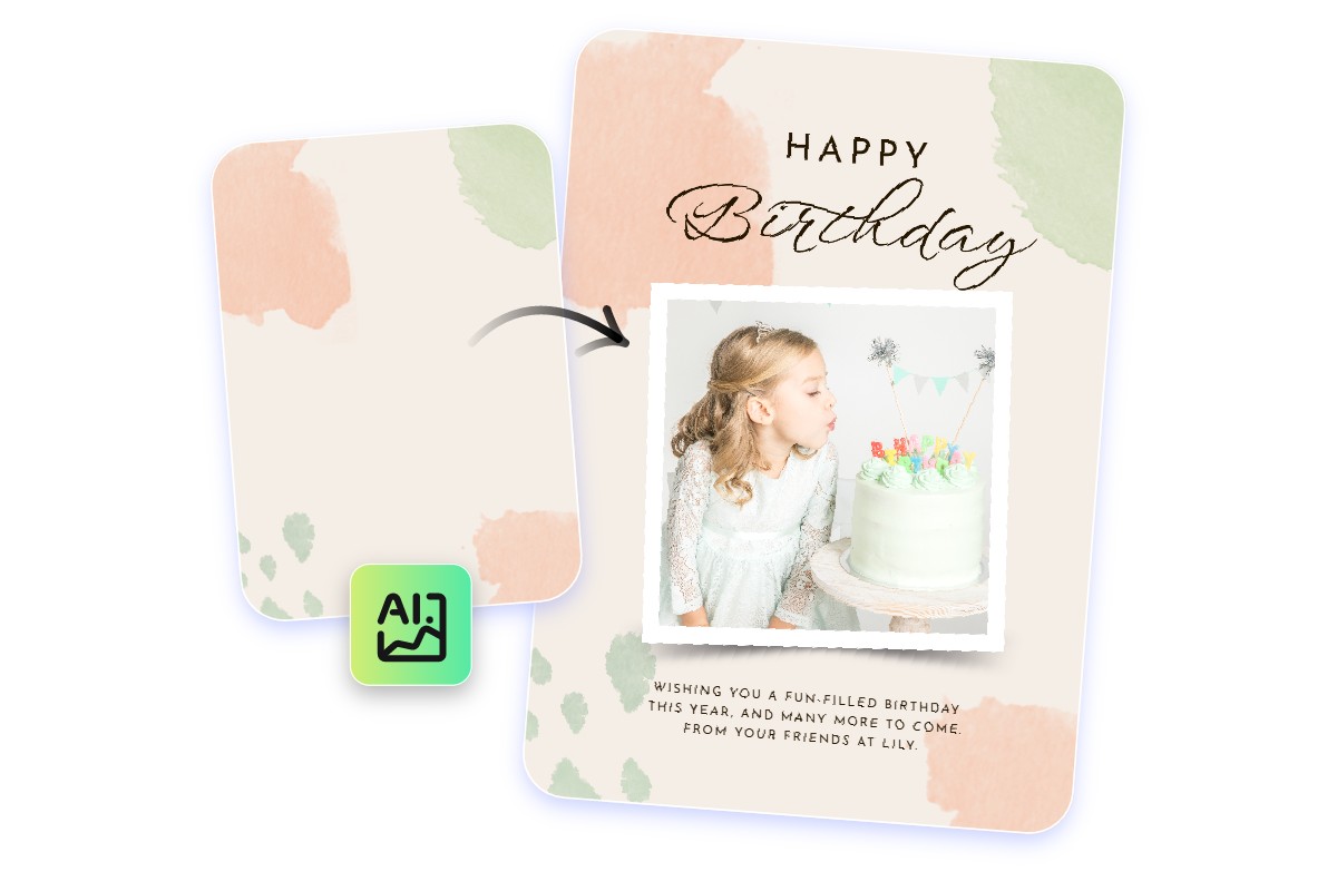 Generate a color pattern texture and edit it into a poster