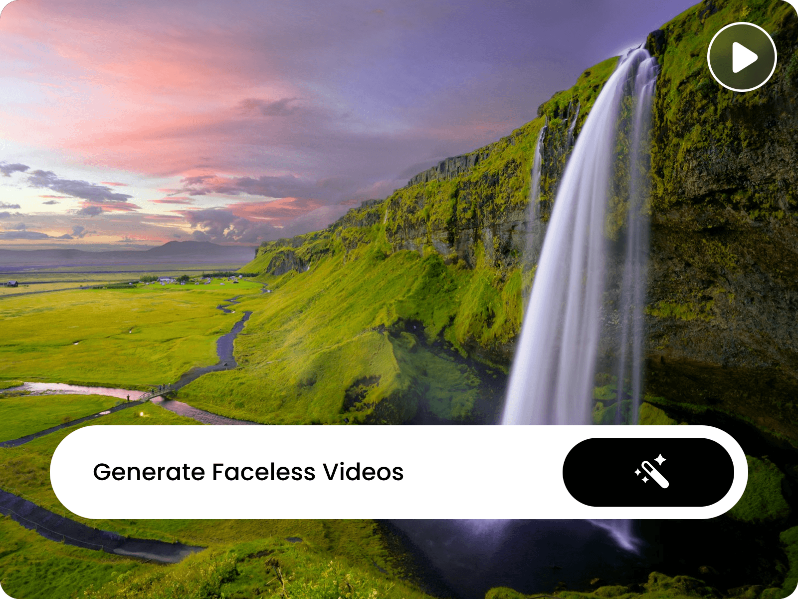 Generate a faceless video from text