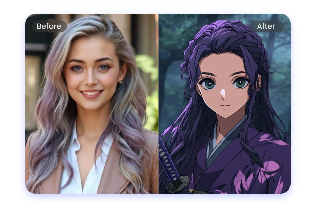 Generate a girl demon slayer oc from a picture