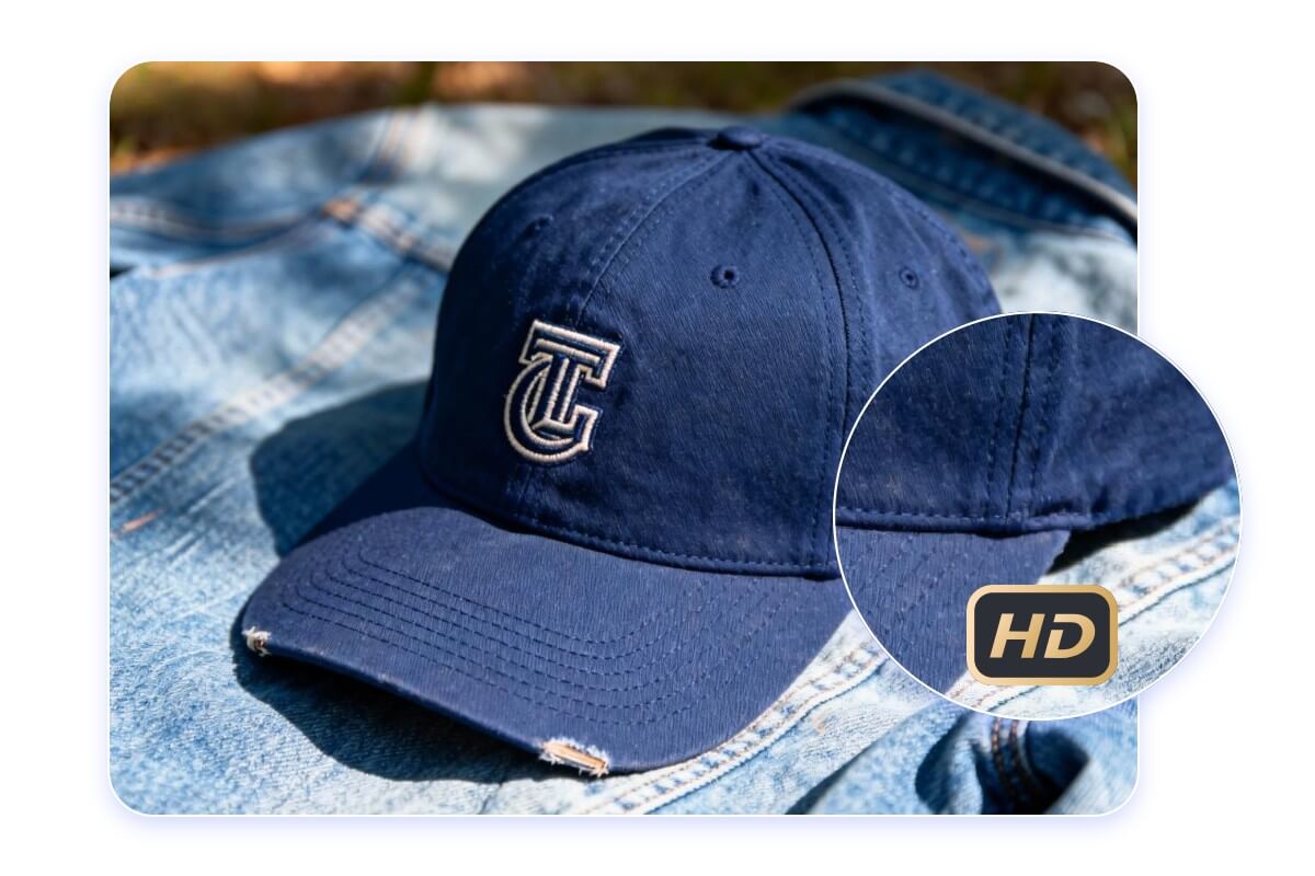 Generate a high quality hat ai logo mockup