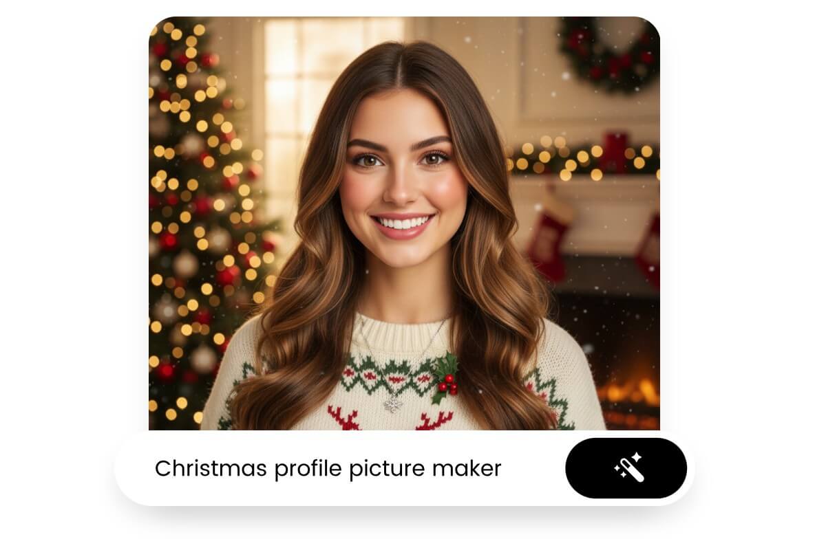 Generate a virtual christmas avatar of a woman using text prompts