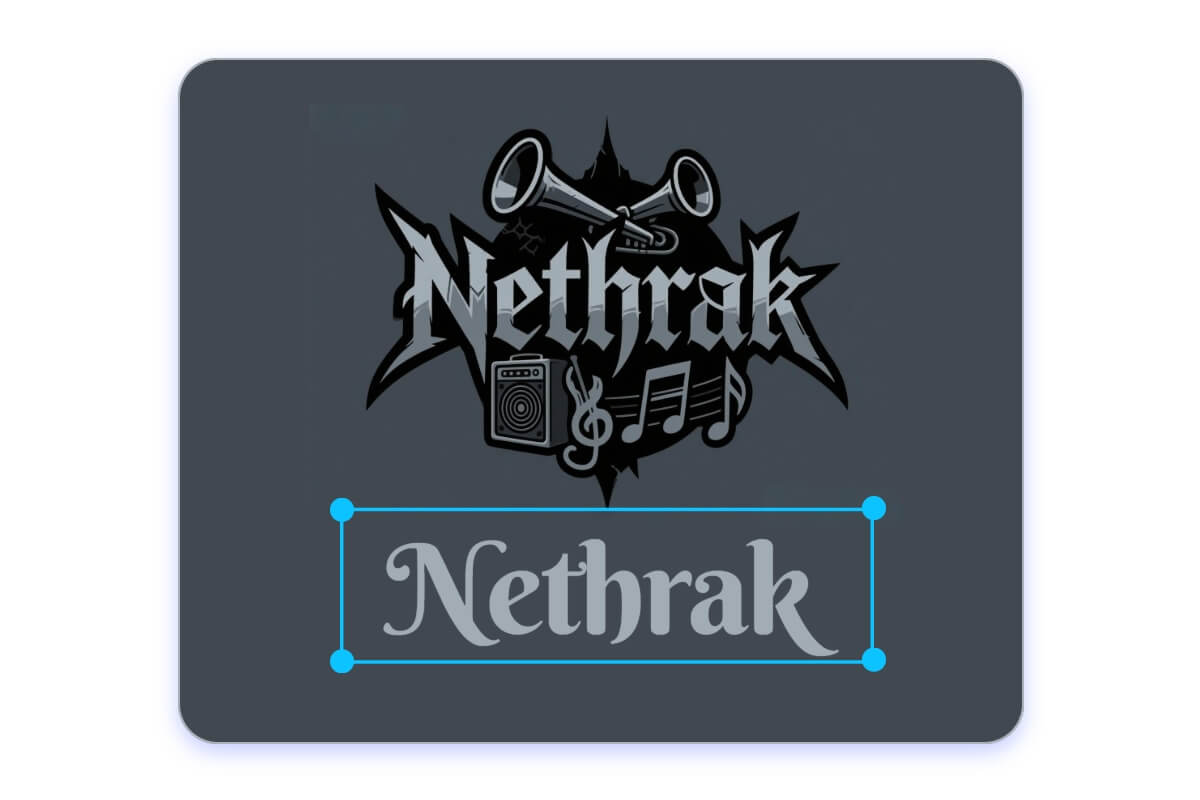 Generate ai death metal font and appy it to a logo template in fotor