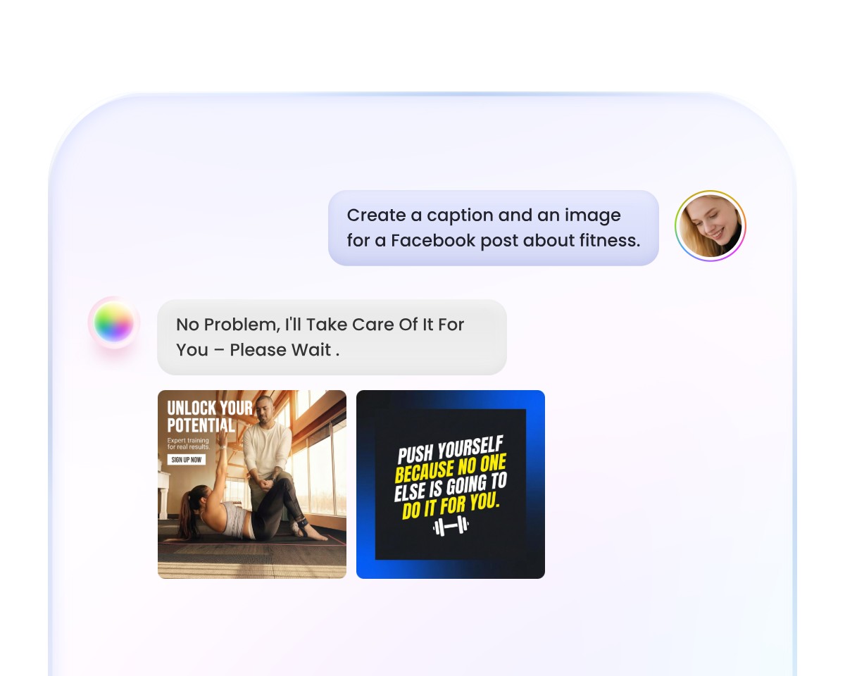 Generate ai facebook post from text