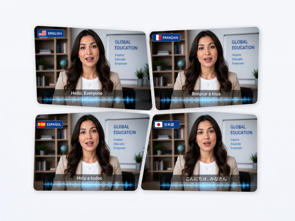 Generate ai videos in four different languages