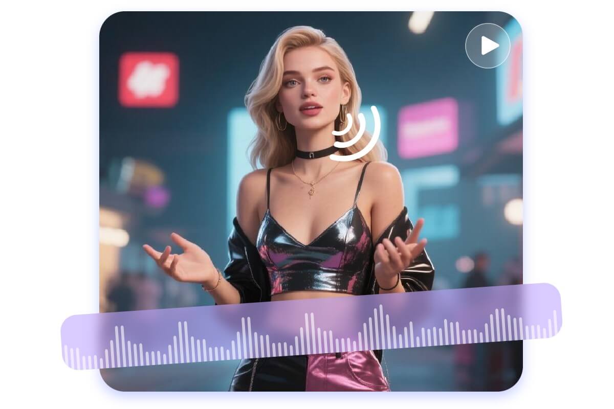 Générer automatiquement l'audio pour une vidéo d'influenceuse IA