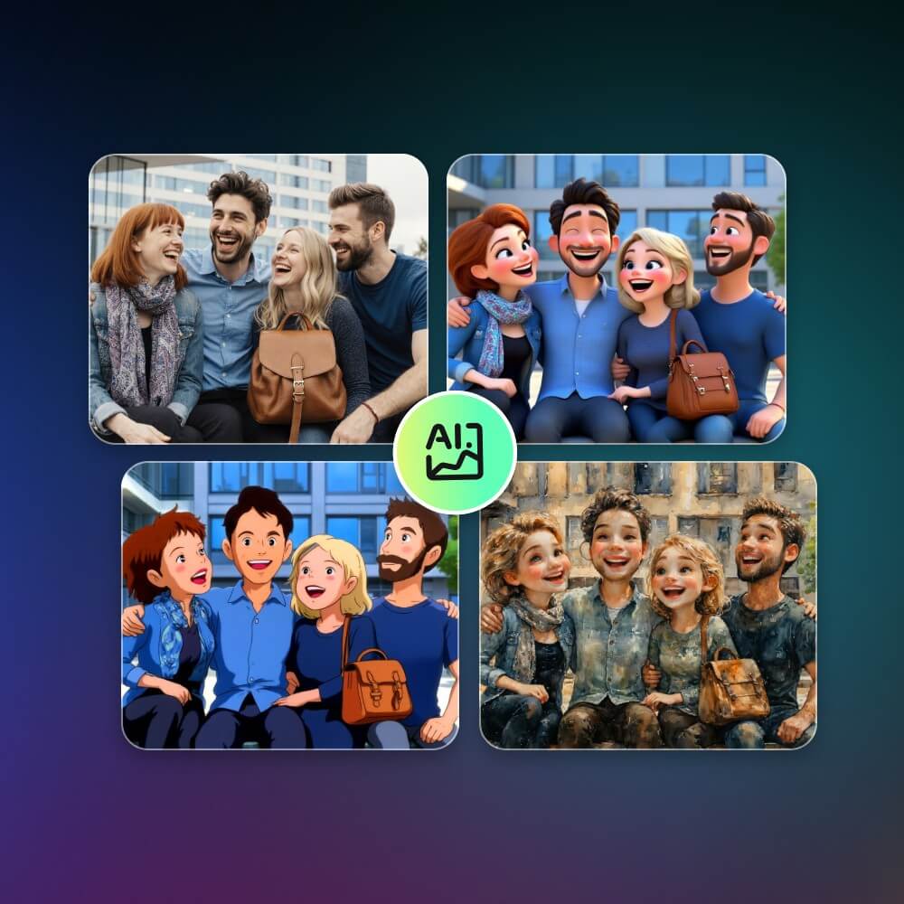 Generate group photos in multiple styles with ai