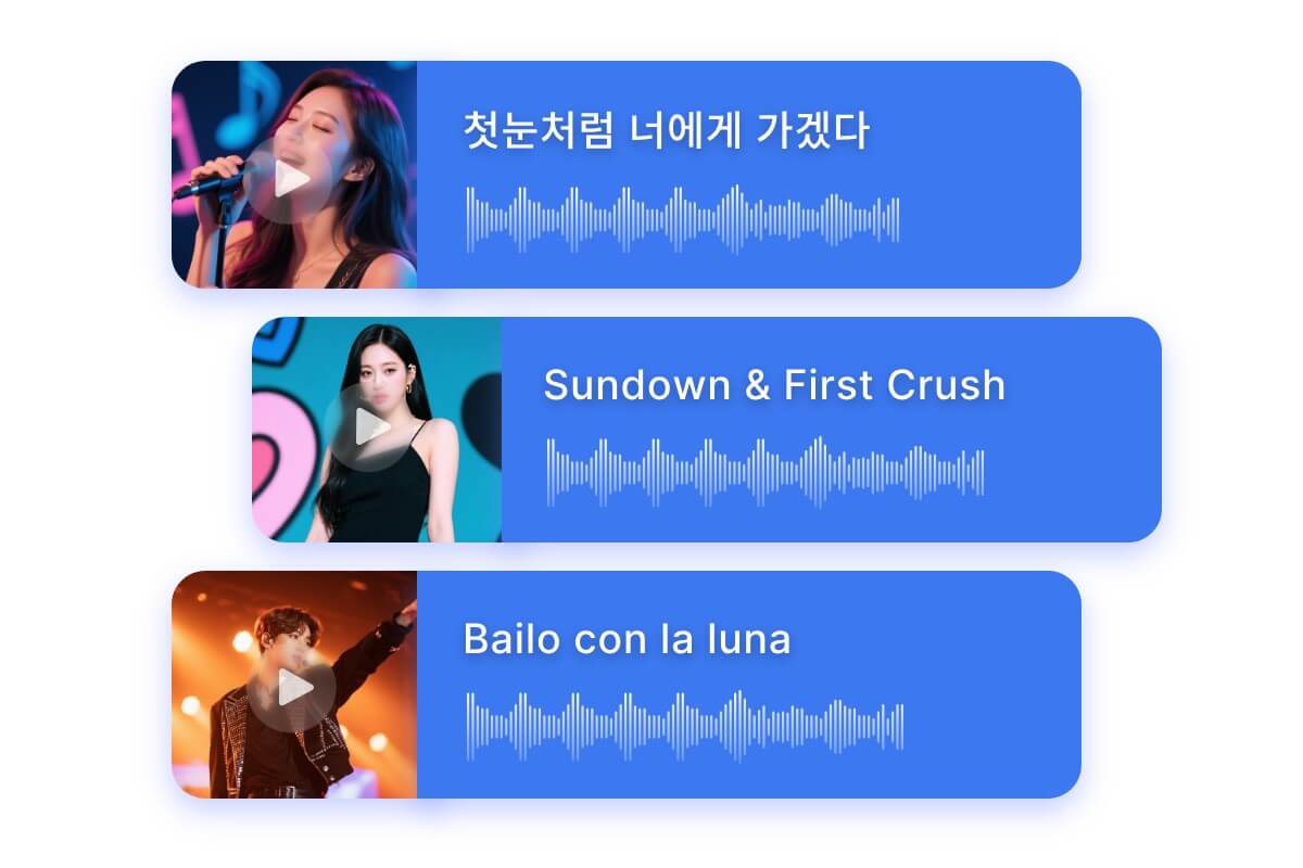 Generate kpop songs in multiple languages with ai