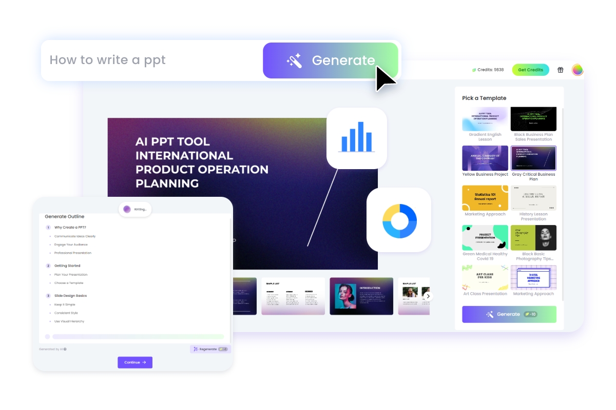Generate the ppt with AI from text