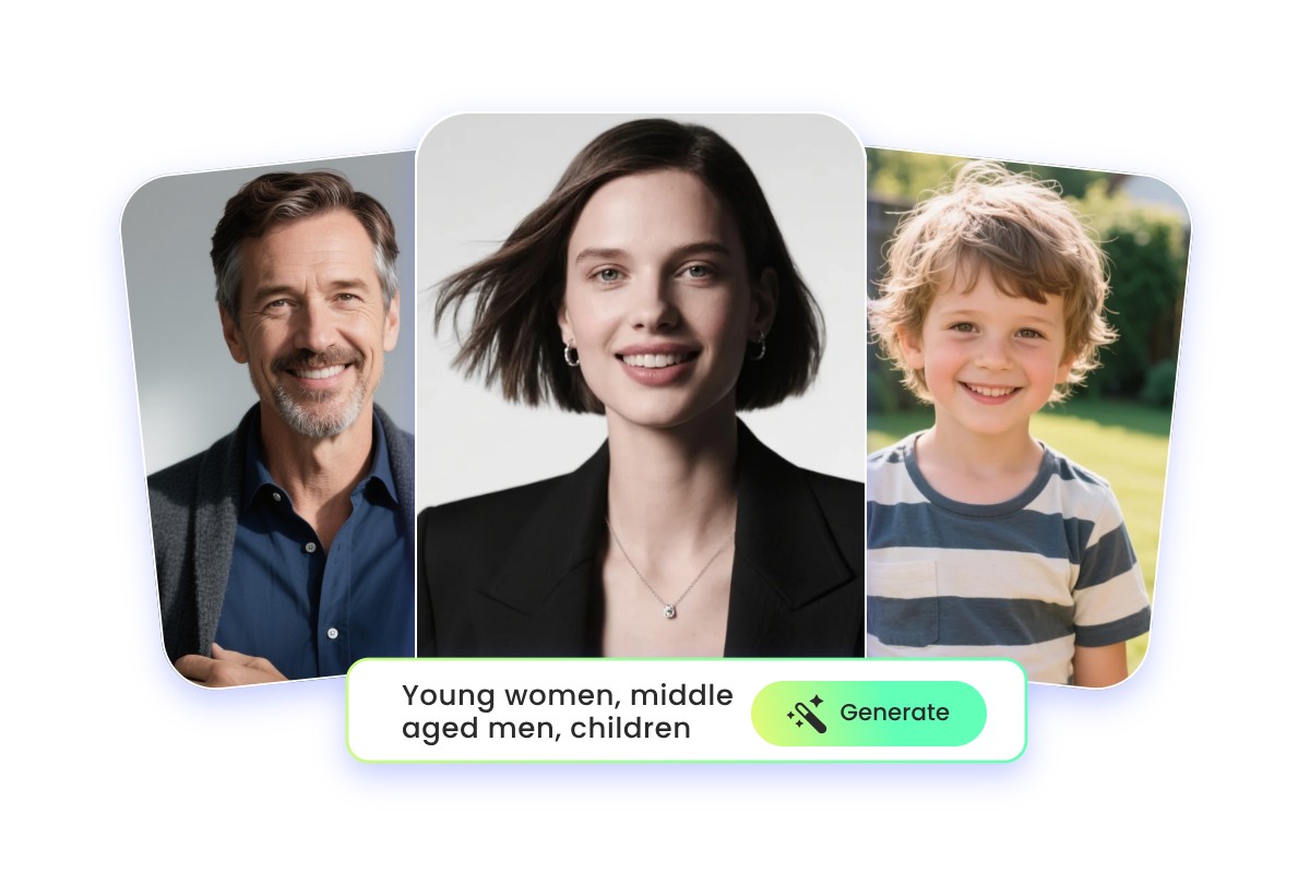 Generate three different ai portraits from text in fotor gpt image generator