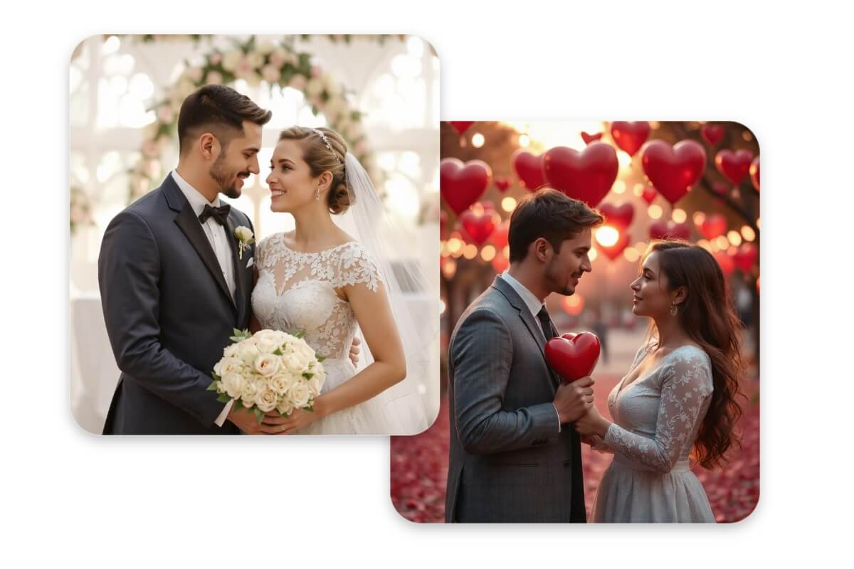 リアルなカップルアイコンを素早く生成