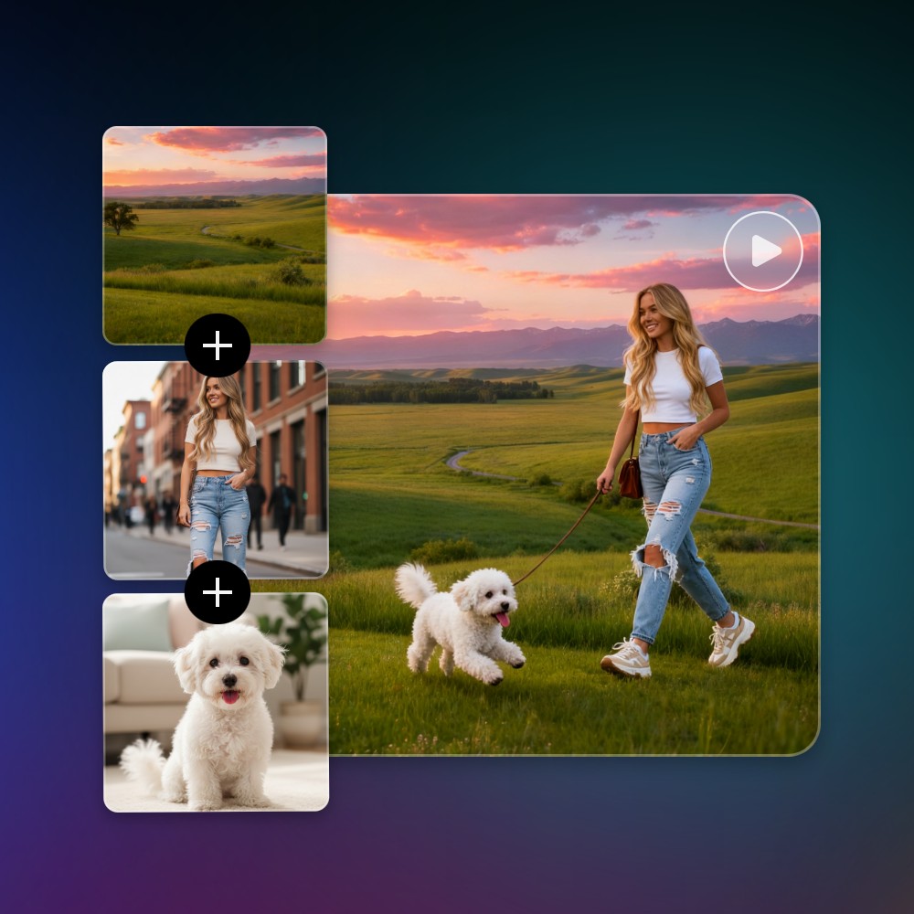 Generate videos from reference photos with real world logic