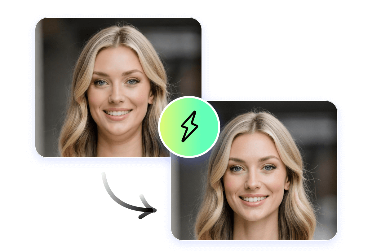 Get rid of double chin for the blonde haired woman with fotor ai face slimmer