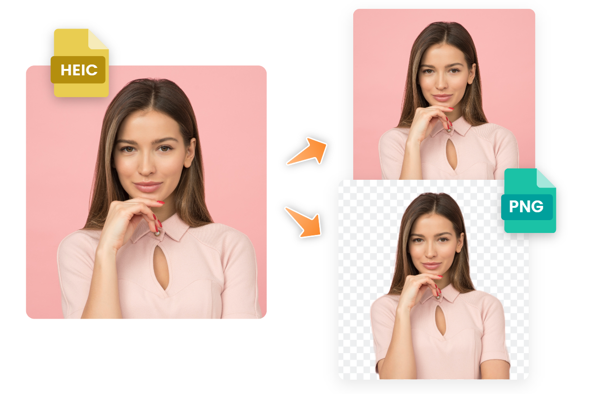 Get transparent png with fotor heic to png converter