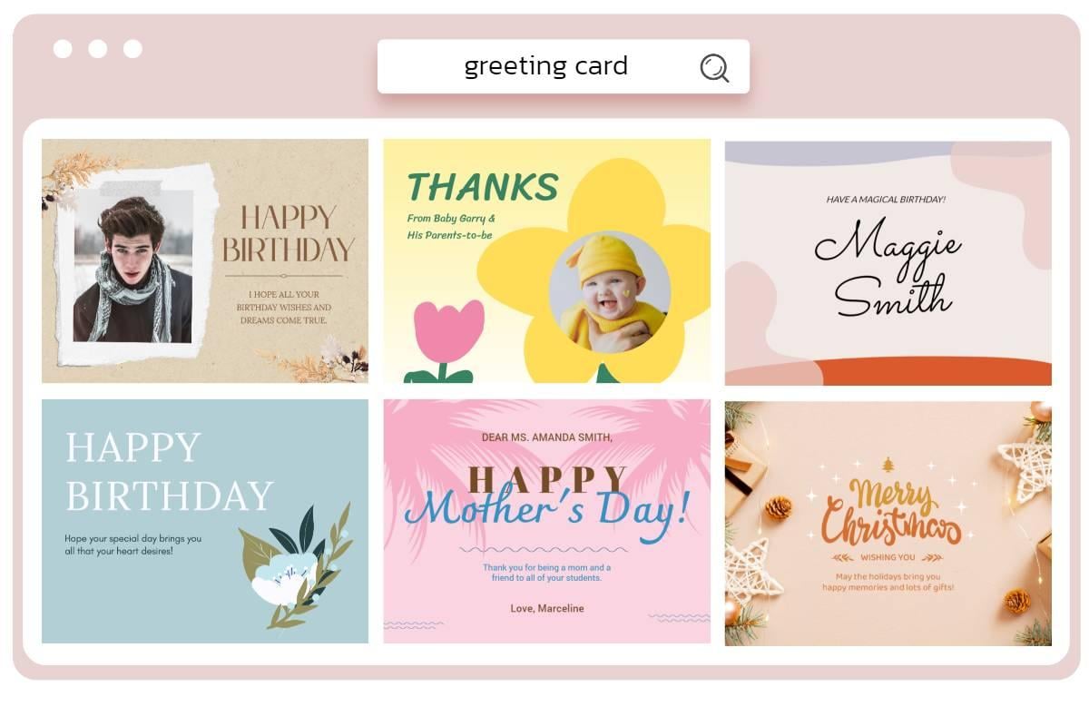 Online greeting card deals maker