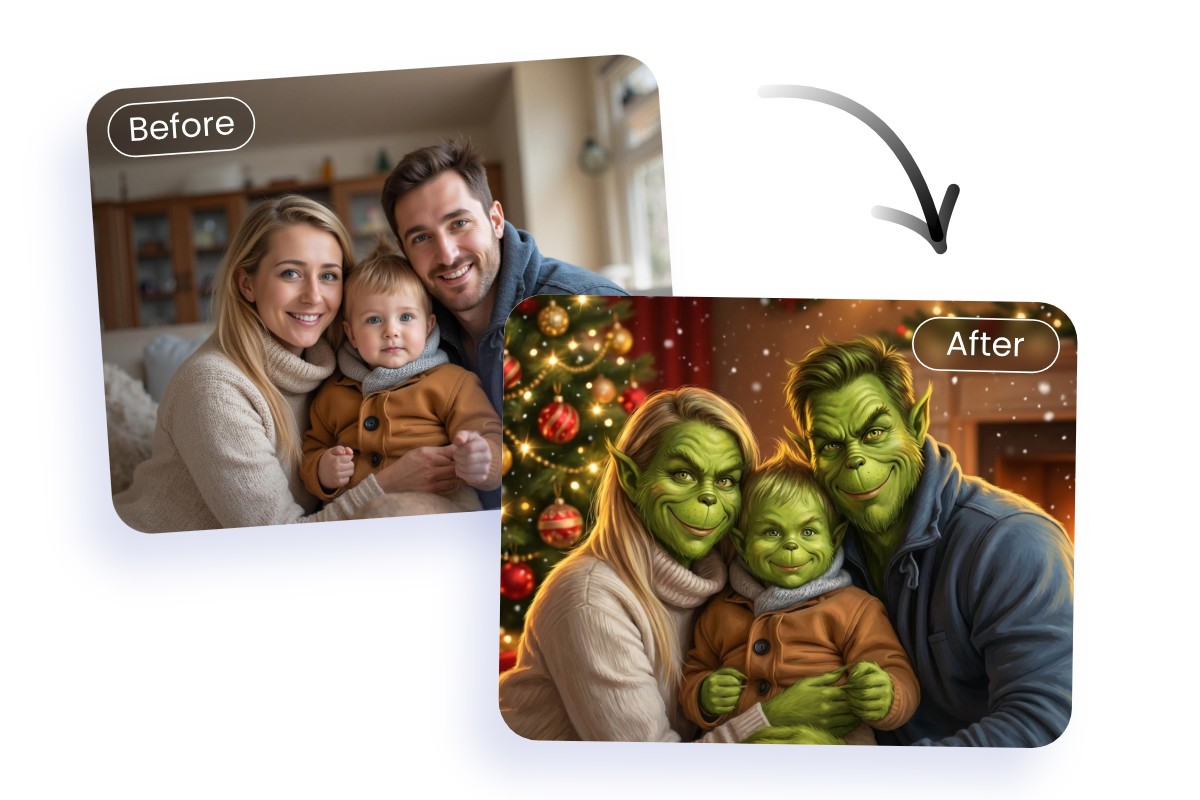 Grinch a family photo