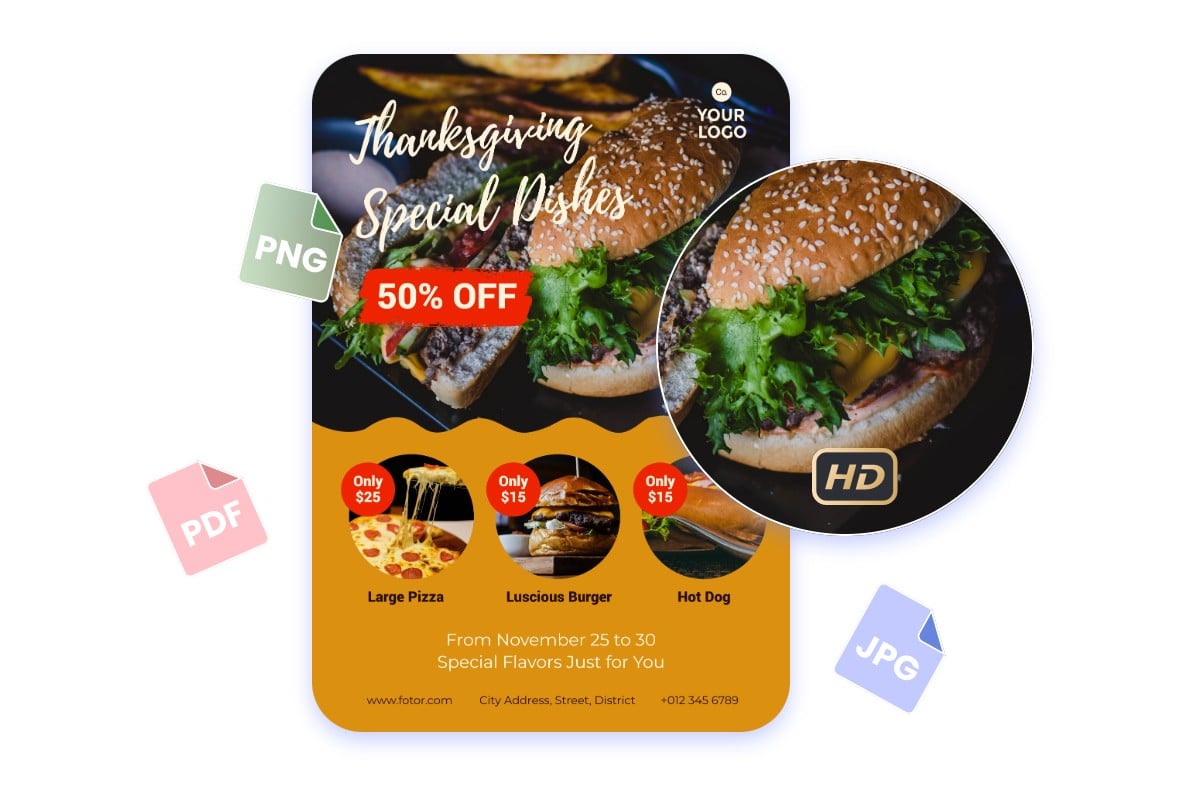 High quality and watermark free flyer maker in jpg png and pdf formats