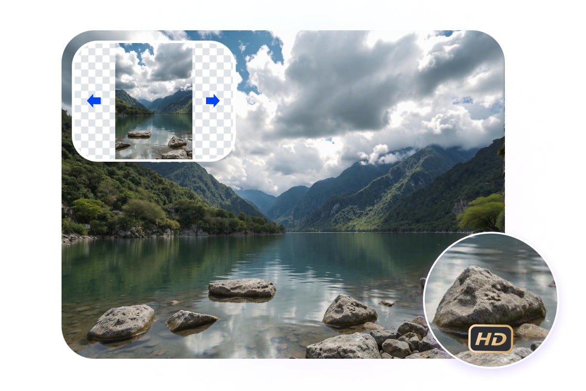 ekspansi gambar realistis berkualitas tinggi melalui outpainting ai canggih