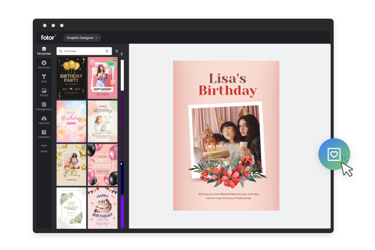 How to make a birthday poster of a family in fotor birthday poster maker