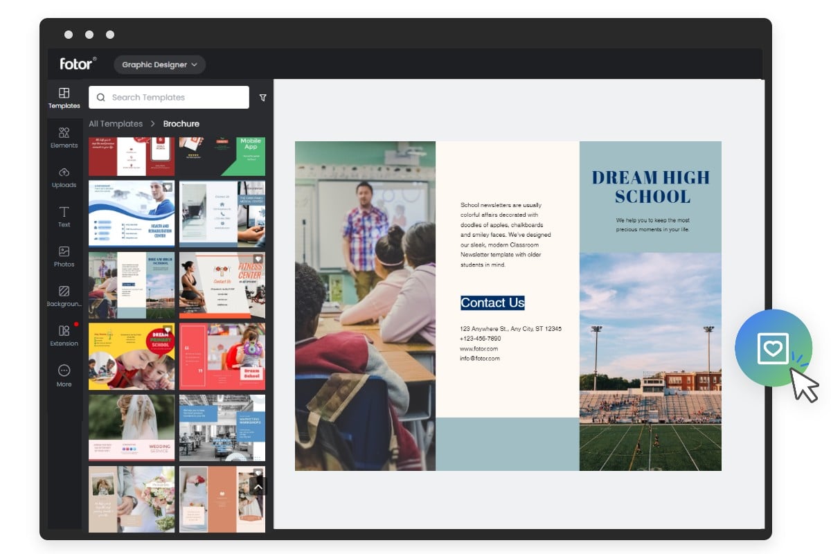 Design a brochure online with free templates fotor