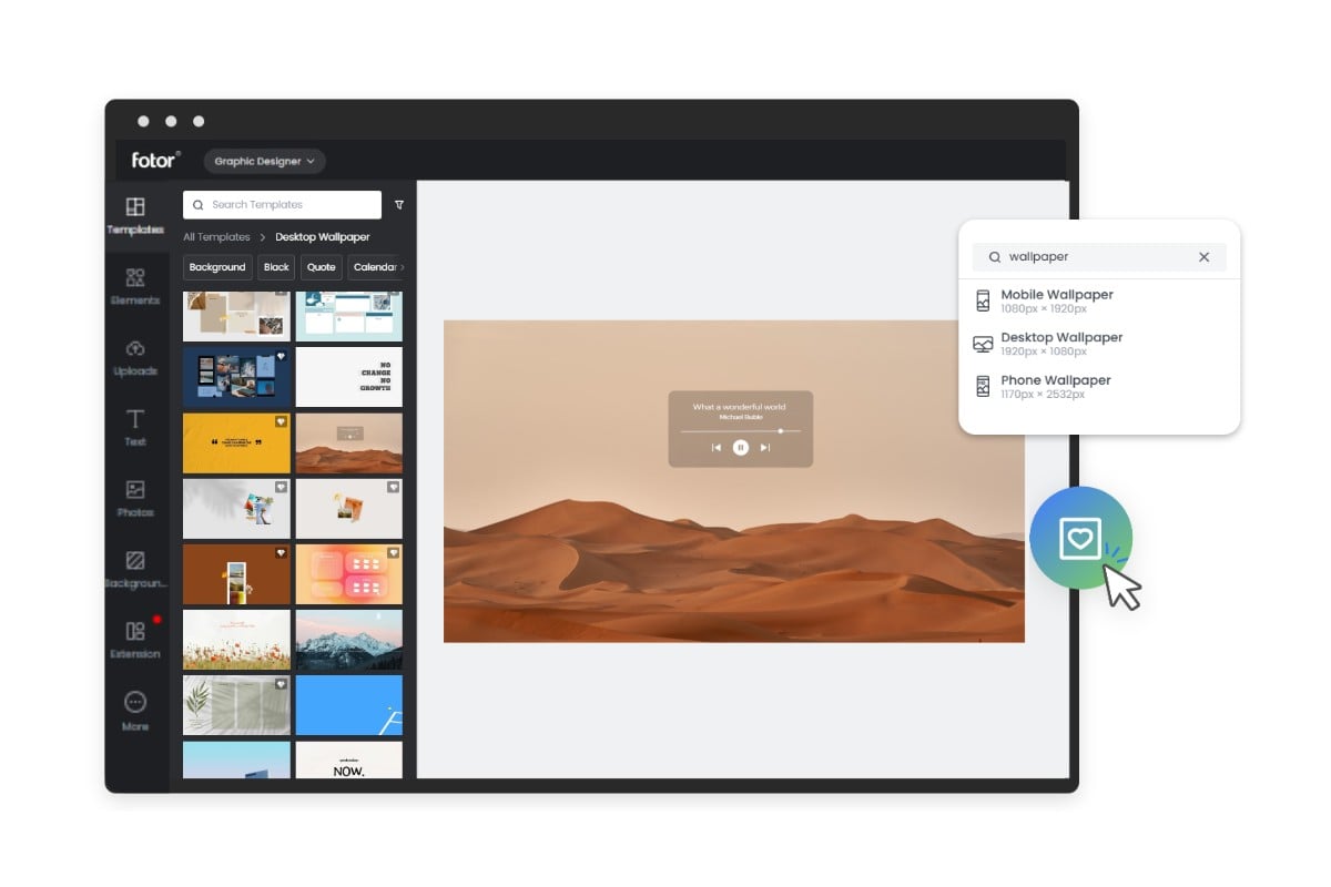 How to make a wallpaper with fotor