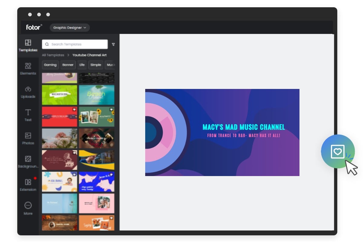 How to make a youtube banner with fotor