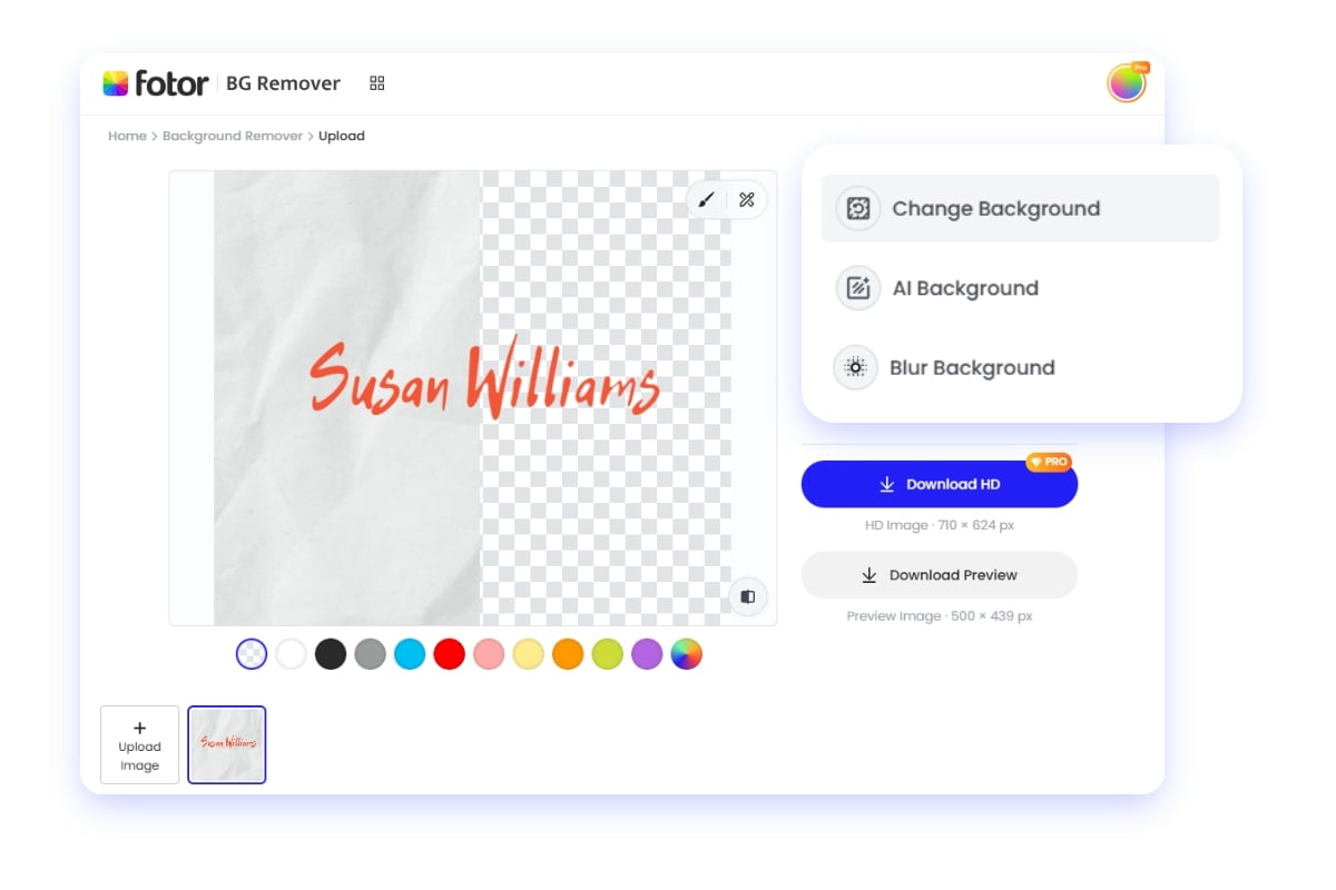 Comment enlever le fond d’une signature et le modifier en ligne gratuitement avec Fotor