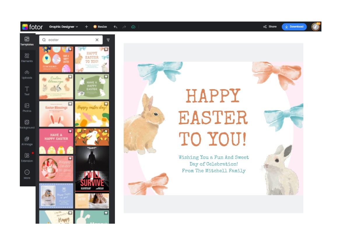 Wie kann man mit dem Fotoraster Card Maker eine Osterhasenkarte gestalten