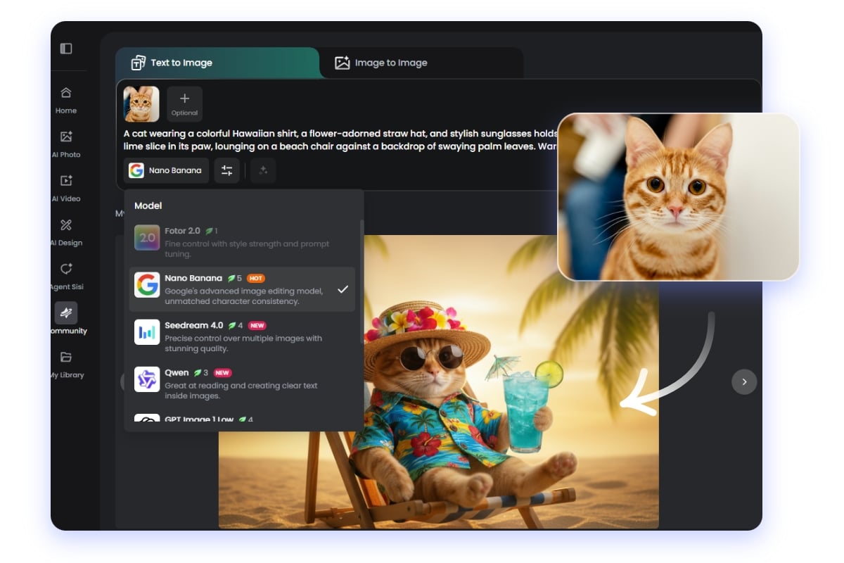How to use fotor free ai pet portrait generator