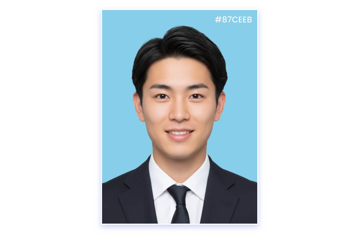 就活には明るいスカイブルー背景が最適