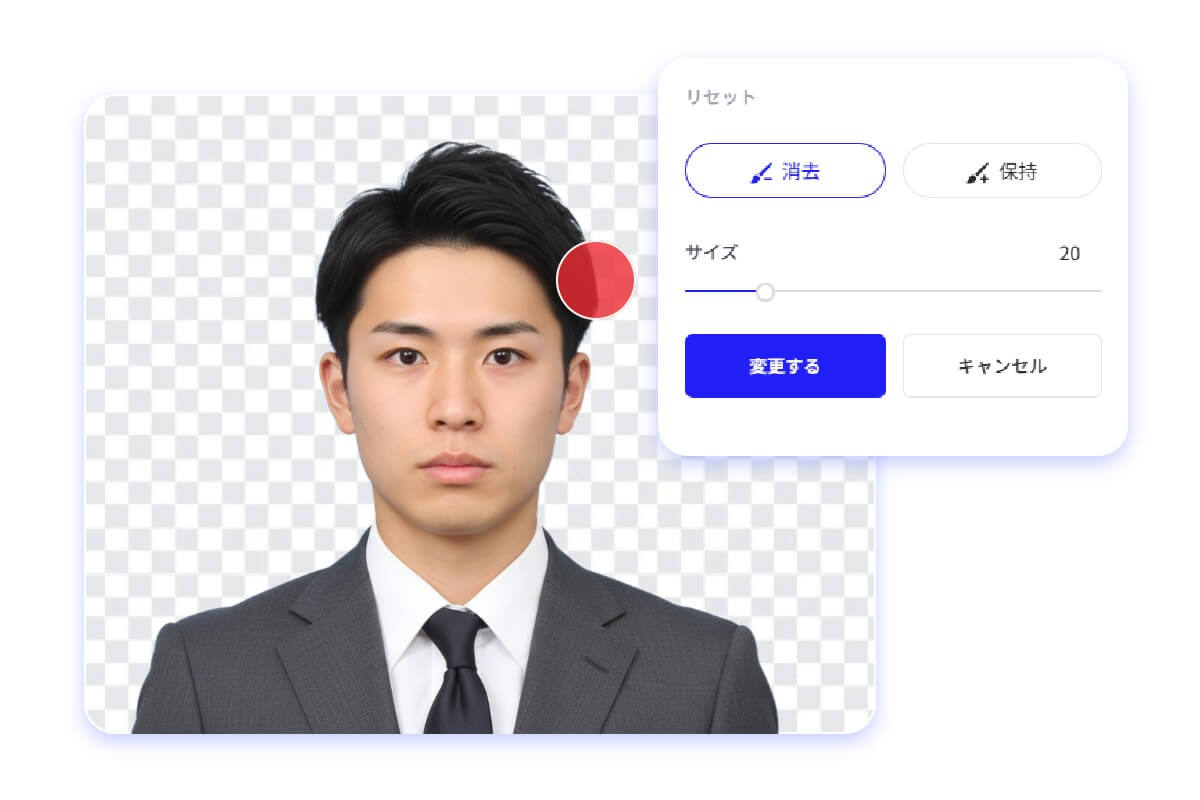 精密な手動修正ツール