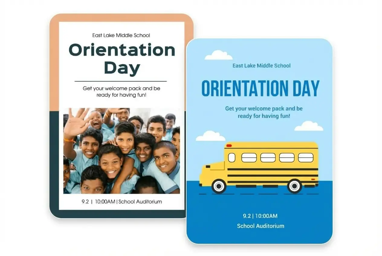 Impactful school posters made by Fotor AI poster maker