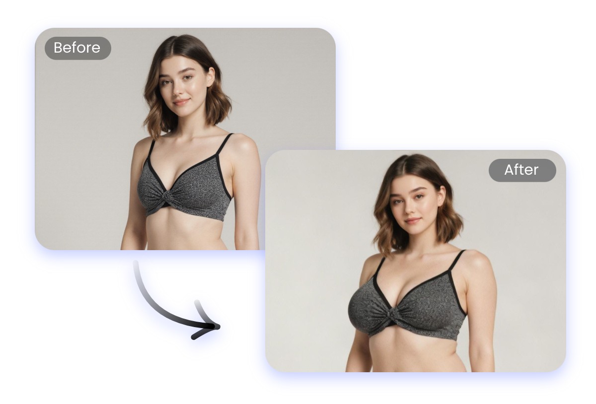 Increase the charm of breast product ads