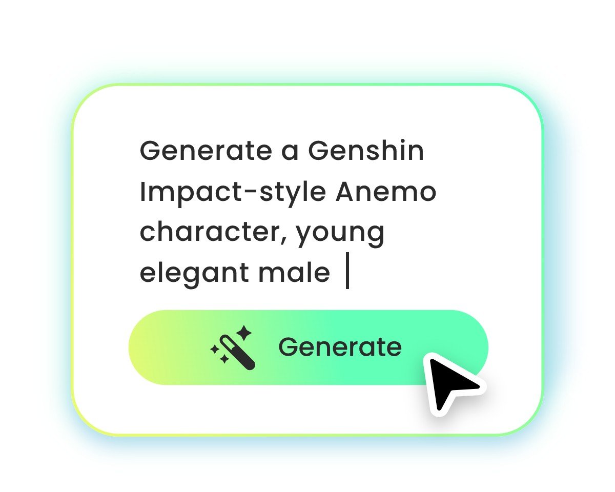 Input text prompts to describe your genshin oc ideas